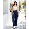 imageG Gradual Womens Yoga Pants Wide Leg wiht Pockets High Waist Stretch Loose Casual Lounge Sweatpants PetiteRegularTallDark Blue