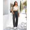 imageG Gradual Womens Yoga Pants Wide Leg wiht Pockets High Waist Stretch Loose Casual Lounge Sweatpants PetiteRegularTallDark Grey
