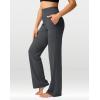 imageG Gradual Womens Yoga Pants Wide Leg wiht Pockets High Waist Stretch Loose Casual Lounge Sweatpants PetiteRegularTallDark Grey