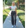 imageG Gradual Womens Yoga Pants Wide Leg wiht Pockets High Waist Stretch Loose Casual Lounge Sweatpants PetiteRegularTallDark Grey