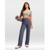 imageG Gradual Womens Yoga Pants Wide Leg wiht Pockets High Waist Stretch Loose Casual Lounge Sweatpants PetiteRegularTallGrey Blue