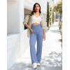 imageG Gradual Womens Yoga Pants Wide Leg wiht Pockets High Waist Stretch Loose Casual Lounge Sweatpants PetiteRegularTallHaze Blue