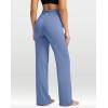 imageG Gradual Womens Yoga Pants Wide Leg wiht Pockets High Waist Stretch Loose Casual Lounge Sweatpants PetiteRegularTallHaze Blue