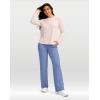 imageG Gradual Womens Yoga Pants Wide Leg wiht Pockets High Waist Stretch Loose Casual Lounge Sweatpants PetiteRegularTallHaze Blue