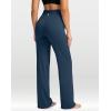 imageG Gradual Womens Yoga Pants Wide Leg wiht Pockets High Waist Stretch Loose Casual Lounge Sweatpants PetiteRegularTallIndigo