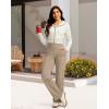 imageG Gradual Womens Yoga Pants Wide Leg wiht Pockets High Waist Stretch Loose Casual Lounge Sweatpants PetiteRegularTallKhaki