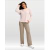 imageG Gradual Womens Yoga Pants Wide Leg wiht Pockets High Waist Stretch Loose Casual Lounge Sweatpants PetiteRegularTallKhaki