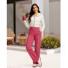 imageG Gradual Womens Yoga Pants Wide Leg wiht Pockets High Waist Stretch Loose Casual Lounge Sweatpants PetiteRegularTallPink