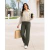 imageG Gradual Womens Yoga Pants Wide Leg wiht Pockets High Waist Stretch Loose Casual Lounge Sweatpants PetiteRegularTallSage Green