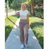 imageG Gradual Womens Yoga Pants Wide Leg wiht Pockets High Waist Stretch Loose Casual Lounge Sweatpants PetiteRegularTallStone Grey