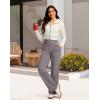 imageG Gradual Womens Yoga Pants Wide Leg wiht Pockets High Waist Stretch Loose Casual Lounge Sweatpants PetiteRegularTallStone Grey
