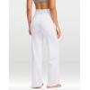 imageG Gradual Womens Yoga Pants Wide Leg wiht Pockets High Waist Stretch Loose Casual Lounge Sweatpants PetiteRegularTallWhite