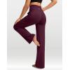 imageG Gradual Womens Yoga Pants Wide Leg wiht Pockets High Waist Stretch Loose Casual Lounge Sweatpants PetiteRegularTallWine