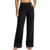 imageG Gradual Yoga Pants Women Wide Leg Dress Pants with Pockets High Waist Stretch PetiteRegularTall Casual Sweatpants WomenBlack