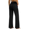 imageG Gradual Yoga Pants Women Wide Leg Dress Pants with Pockets High Waist Stretch PetiteRegularTall Casual Sweatpants WomenBlack