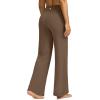 imageG Gradual Yoga Pants Women Wide Leg Dress Pants with Pockets High Waist Stretch PetiteRegularTall Casual Sweatpants WomenChestnut Brown
