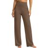 imageG Gradual Yoga Pants Women Wide Leg Dress Pants with Pockets High Waist Stretch PetiteRegularTall Casual Sweatpants WomenChestnut Brown