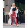 imageG Gradual Yoga Pants Women Wide Leg Dress Pants with Pockets High Waist Stretch PetiteRegularTall Casual Sweatpants WomenCoral