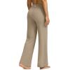 imageG Gradual Yoga Pants Women Wide Leg Dress Pants with Pockets High Waist Stretch PetiteRegularTall Casual Sweatpants WomenKhaki