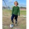imageG Gradual Youth Boys Compression Thermal Shirt Long Sleeve Fleece Undershirt for Boy Football Baseball Soccer Base LayerGreen