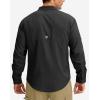 imageMens Long Sleeve Sun Protection Fishing Shirt with Zipper Pockets UPF 50 Lightweight Cool Sun Shirts for Men Hiking OutdoorBlack
