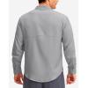 imageMens Long Sleeve Sun Protection Fishing Shirt with Zipper Pockets UPF 50 Lightweight Cool Sun Shirts for Men Hiking OutdoorCool Grey