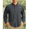 imageMens Long Sleeve Sun Protection Fishing Shirt with Zipper Pockets UPF 50 Lightweight Cool Sun Shirts for Men Hiking OutdoorDark Grey