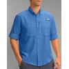 imageMens Long Sleeve Sun Protection Fishing Shirt with Zipper Pockets UPF 50 Lightweight Cool Sun Shirts for Men Hiking OutdoorDusty Blue