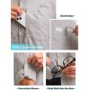 imageMens Long Sleeve Sun Protection Fishing Shirt with Zipper Pockets UPF 50 Lightweight Cool Sun Shirts for Men Hiking OutdoorLight Khaki