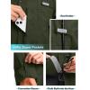 imageMens Long Sleeve Sun Protection Fishing Shirt with Zipper Pockets UPF 50 Lightweight Cool Sun Shirts for Men Hiking OutdoorOlive