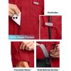 imageMens Long Sleeve Sun Protection Fishing Shirt with Zipper Pockets UPF 50 Lightweight Cool Sun Shirts for Men Hiking OutdoorRed