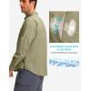 imageMens Long Sleeve Sun Protection Fishing Shirt with Zipper Pockets UPF 50 Lightweight Cool Sun Shirts for Men Hiking OutdoorSage Green