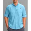 imageMens Long Sleeve Sun Protection Fishing Shirt with Zipper Pockets UPF 50 Lightweight Cool Sun Shirts for Men Hiking OutdoorSail