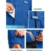 imageMens Long Sleeve Sun Protection Fishing Shirt with Zipper Pockets UPF 50 Lightweight Cool Sun Shirts for Men Hiking OutdoorVivid Blue
