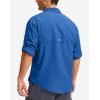 imageMens Long Sleeve Sun Protection Fishing Shirt with Zipper Pockets UPF 50 Lightweight Cool Sun Shirts for Men Hiking OutdoorVivid Blue