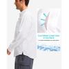 imageMens Long Sleeve Sun Protection Fishing Shirt with Zipper Pockets UPF 50 Lightweight Cool Sun Shirts for Men Hiking OutdoorWhite