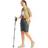 imageWomens 10quot Hiking Golf Long Shorts with 5 Pockets Knee Length Lightweight Quick Dry Cargo Bermuda Shorts for WomenDark Grey
