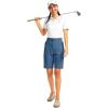 imageWomens 10quot Hiking Golf Long Shorts with 5 Pockets Knee Length Lightweight Quick Dry Cargo Bermuda Shorts for WomenSlate Blue
