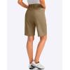 imageWomens Golf Hiking Shorts 9quot Stretch Quick Dry Cargo Bermuda Long Shorts Knee Length with Pockets for Women