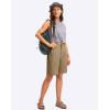 imageWomens Golf Hiking Shorts 9quot Stretch Quick Dry Cargo Bermuda Long Shorts Knee Length with Pockets for Women