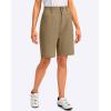 imageWomens Golf Hiking Shorts 9quot Stretch Quick Dry Cargo Bermuda Long Shorts Knee Length with Pockets for Women