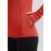 imageWomens Thermal Fleece Tops Long Sleeve Workout Shirts Running Athletic Base Layer with Thumb Holes Zipper PocketCoral