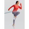 imageWomens Thermal Fleece Tops Long Sleeve Workout Shirts Running Athletic Base Layer with Thumb Holes Zipper PocketCoral