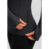 imageWomens Thermal Fleece Tops Long Sleeve Workout Shirts Running Athletic Base Layer with Thumb Holes Zipper PocketDark Gray