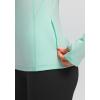 imageWomens Thermal Fleece Tops Long Sleeve Workout Shirts Running Athletic Base Layer with Thumb Holes Zipper PocketZaqua