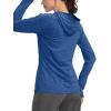 imageWomens UPF 50 Sun Protection Shirt Long Sleeve Lightweight Hoodie UV Shirts for Women Hiking Fishing OutdoorDark Blue