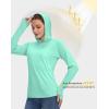 imageWomens UPF 50 Sun Protection Shirt Long Sleeve Lightweight Hoodie UV Shirts for Women Hiking Fishing OutdoorLight Green