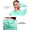 imageWomens UPF 50 Sun Protection Shirt Long Sleeve Lightweight Hoodie UV Shirts for Women Hiking Fishing OutdoorLight Green