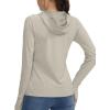 imageWomens UPF 50 Sun Protection Shirt Long Sleeve Lightweight Hoodie UV Shirts for Women Hiking Fishing OutdoorLight Grey