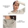 imageWomens UPF 50 Sun Protection Shirt Long Sleeve Lightweight Hoodie UV Shirts for Women Hiking Fishing OutdoorLight Grey